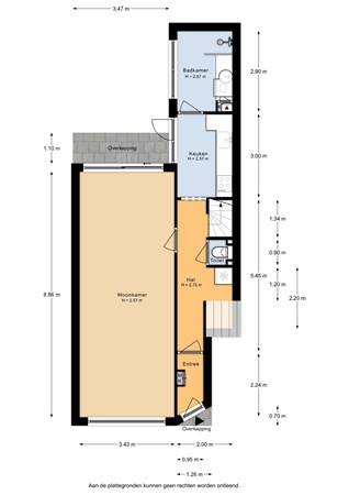 Floorplan - Hubert Duyfhuysstraat 70, 3553 VX Utrecht